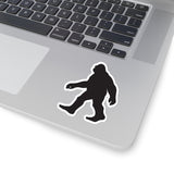 Stickers - Black Silhouette Squatch, Transparent or White background choice