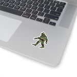 Stickers - Green Camo Squatch, Transparent or White background choice