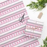 Christmas Nordic Wrapping Paper - Pink