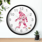 Wall clock - Pink Camo Squatch