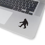 Stickers - Black Silhouette Squatch, Transparent or White background choice