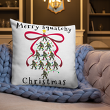 Christmas Premium Pillow - Sasquatch Tree with Bow