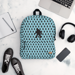 Laptop Backpack - Black Silhouette Sasquatch pattern
